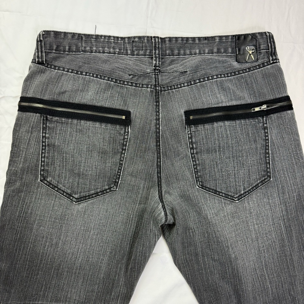 VTG Marc Ecko Jeans Cut and Sew Black Denim Men's 38x30 Straight Grunge Designer - Picture 5 of 16